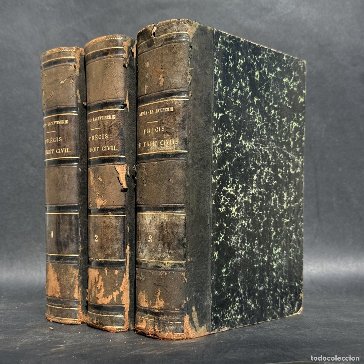 Libros antiguos: A&Ntilde;O 1888 - PRECIS DE DROIT CIVIL - DERECHO CIVIL FRANCES -