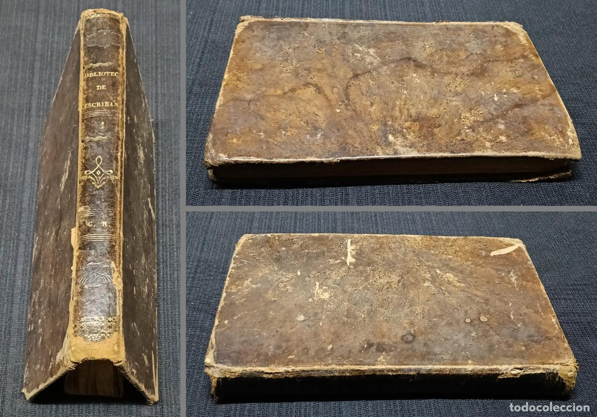 Libros antiguos: ORTIZ DE Z&Uacute;&Ntilde;IGA, Manuel. Biblioteca de Escribanos... Tomo I (de 2). Madrid, Vda Jord&aacute;n e hijos, 1843