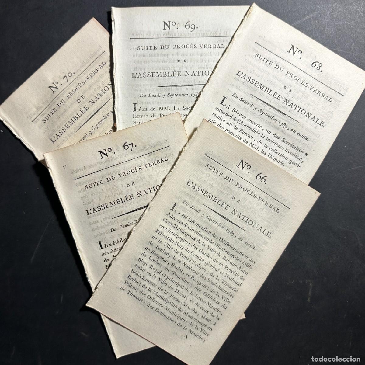 Old books: 1789 - ACTAS DE LAS SESIONES DE LA ASAMBLEA NACIONAL - REVOLUCION FRANCESA -