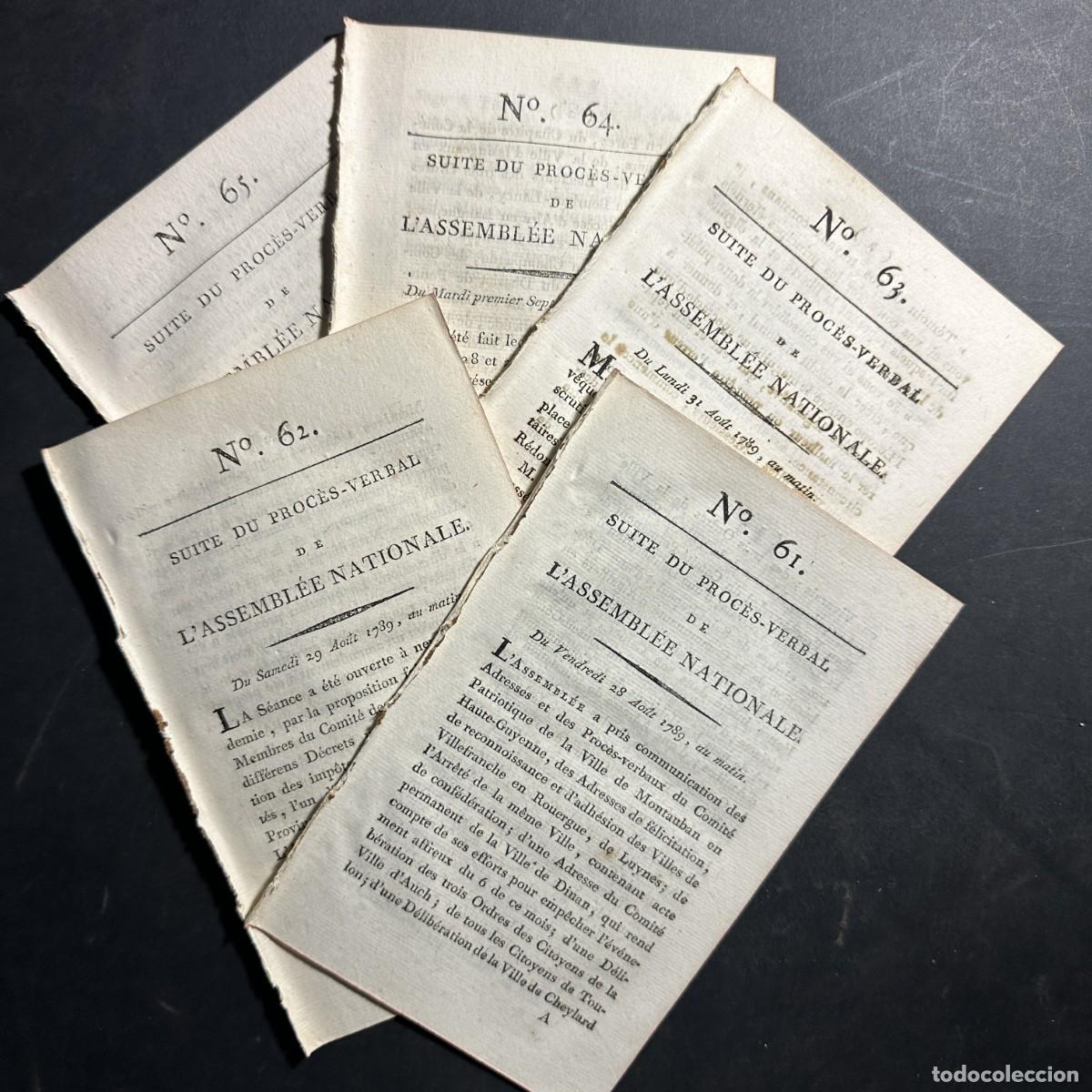 Old books: 1789 - ACTAS DE LAS SESIONES DE LA ASAMBLEA NACIONAL - REVOLUCION FRANCESA -