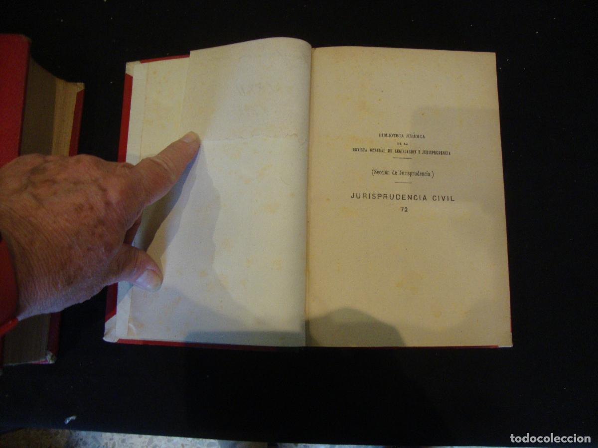 Libros antiguos: JURISPRUDENCIA CIVIL SENTENCIAS DICTADAS POR EL TRIBUNAL SUPREMO A&Ntilde;O 1893 TOMO 72