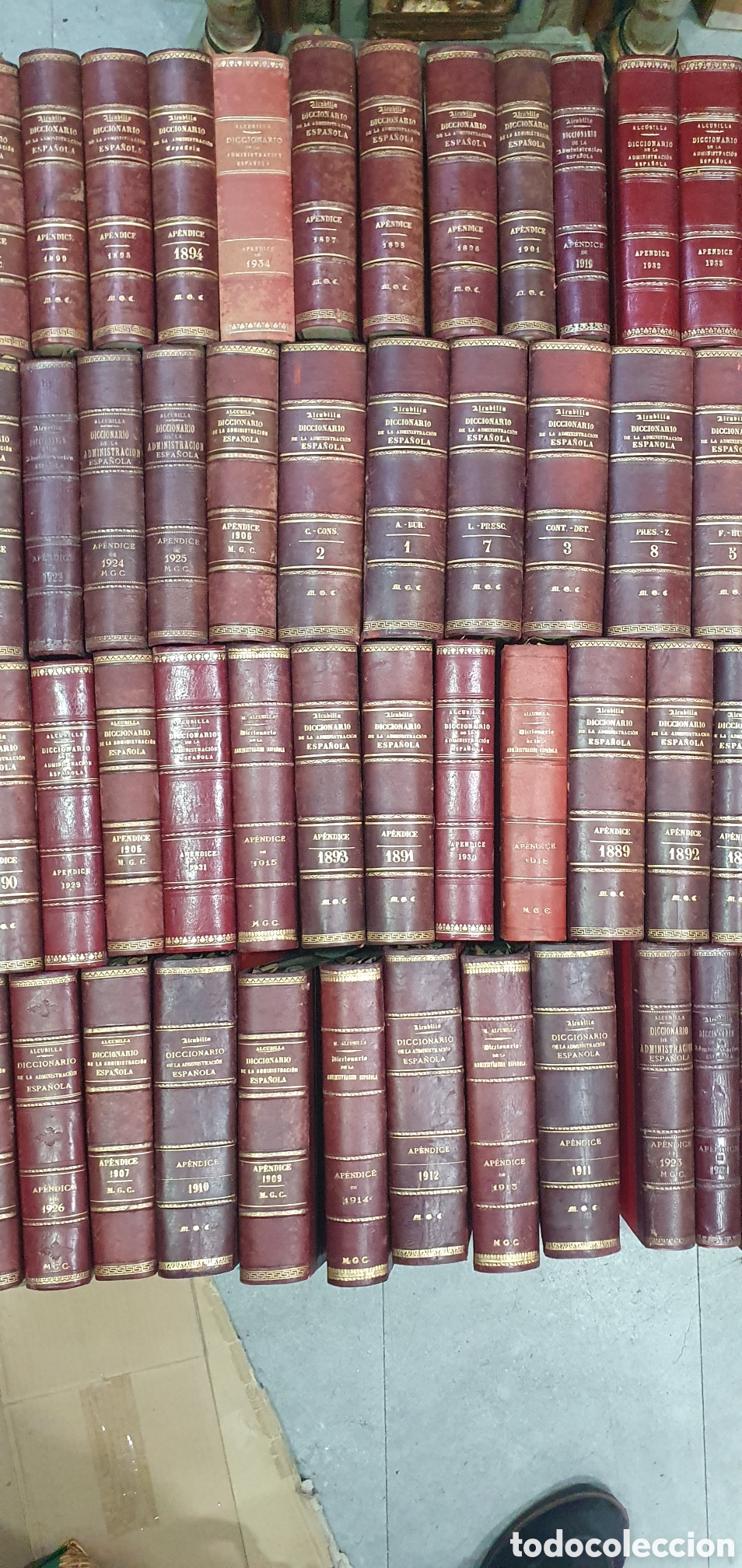 Libros antiguos: Alcubilla. Diccionario de la administraci&oacute;n espa&ntilde;ola. Finales XIX - Ppios XX.