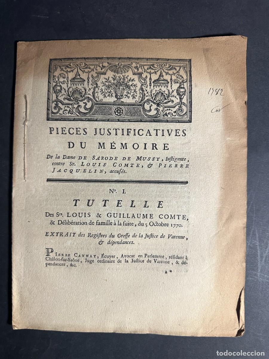 Libros antiguos: A&Ntilde;O 1770 - IMPRESO JUR&Iacute;DICO ORIGINAL DEL SIGLO XVIII - DERECHO -