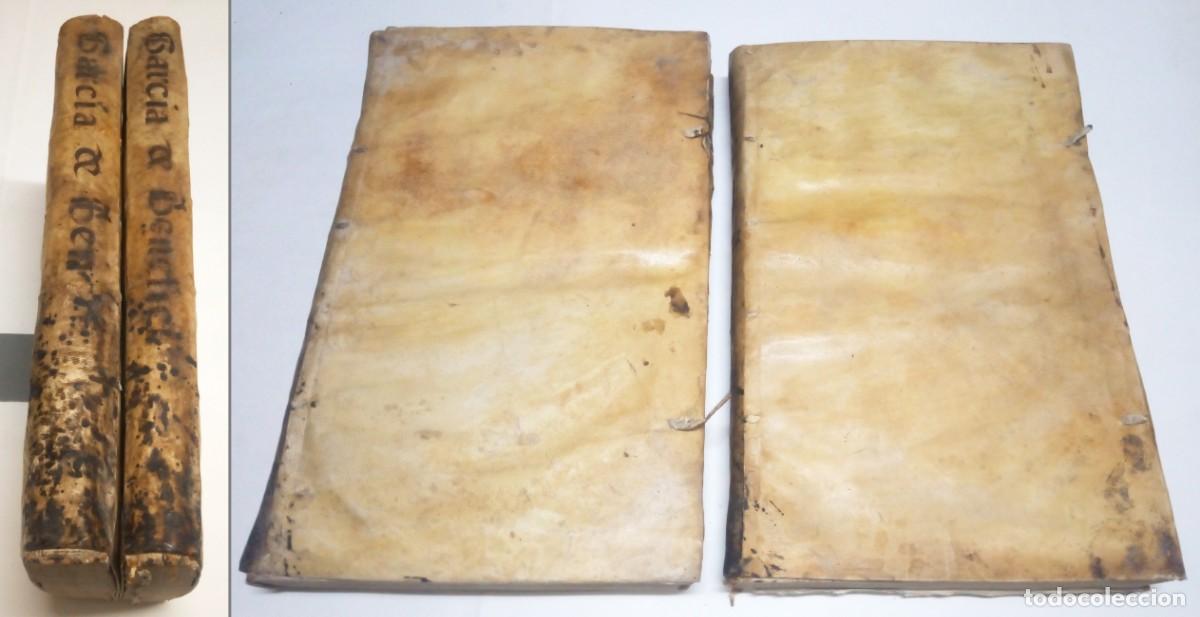 Libros antiguos: GARC&Iacute;A, Nicol&aacute;s. Tractatus de Beneficiis... 2 Vols. Lugduni, sumptibus Chouet, G. de Tournes... 1700