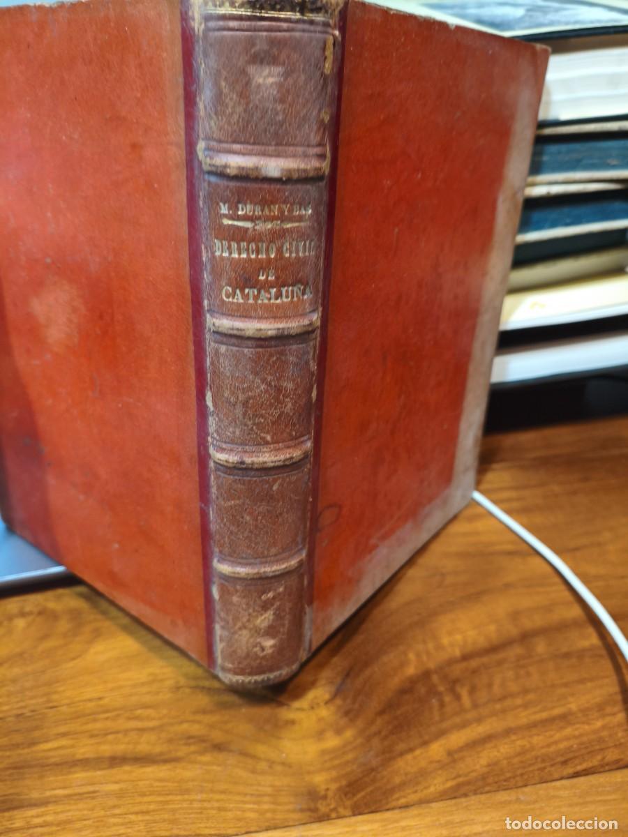 Libros antiguos: MEMORIA ACERCA DE LAS INSTITUCIONES DEL DERECHO CIVIL DE CATALU&Ntilde;A. - DUR&Aacute;N Y BAS, Manuel.