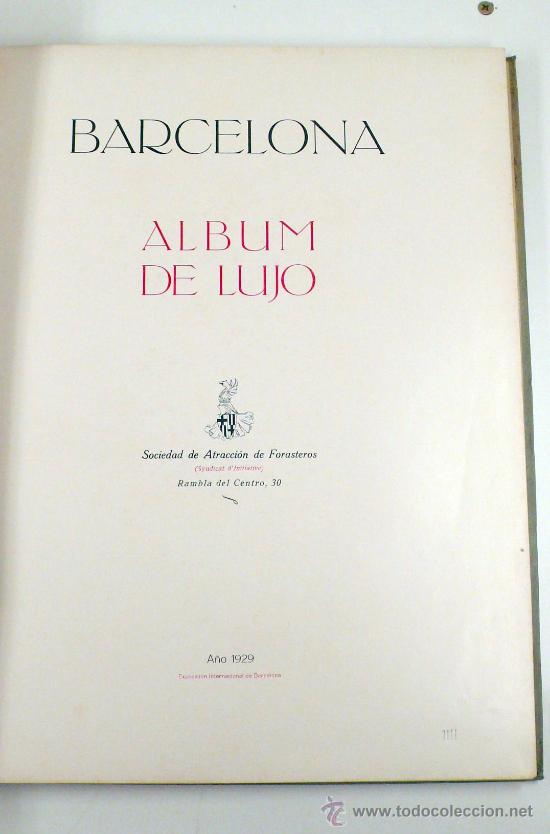 Libros antiguos: BARCELONA, álbum de lujo, vol. 1. fotografias barcelona, 1929. 40x32 cm. - Foto 3 - 24247102