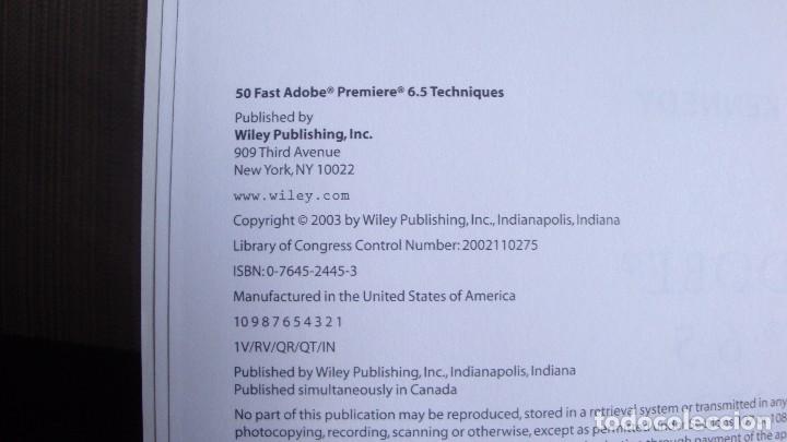 Libros antiguos: 50 FAST ADOBE PREMIERE TECHNIQUES. CON CD. EN INGLES - Foto 2