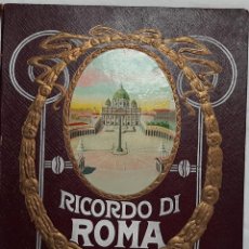 Libros antiguos: RICORDO DI ROMA .PARTE PRIMERA 30 VEDUTE. LIBRO DE FOTOGRAFIAS B/N DESPLEGABLES. 1920