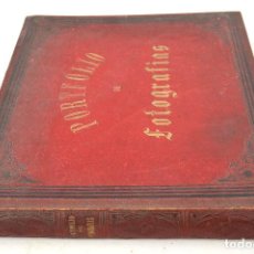 Libros antiguos: PORFOLIO DE FOTOGRAFÍAS - CIUDADES, PAISAJES, CUADROS. RIVADENEYRA ED. 29X36CM. 1900 APROX.