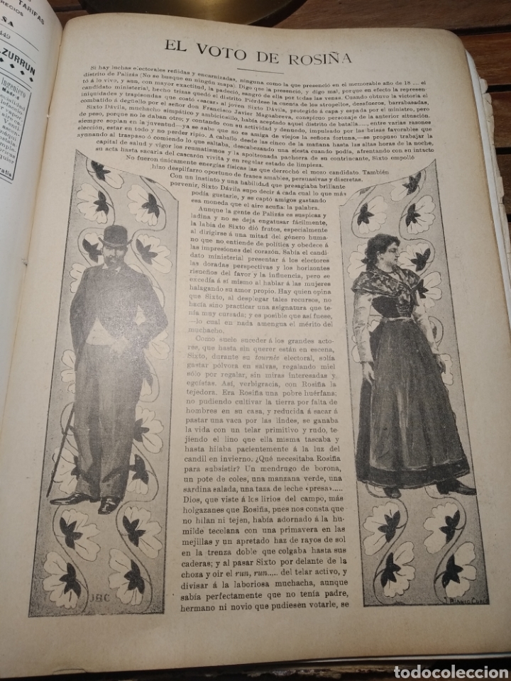 Libros antiguos: Blanco y negro almanaque 1899. Revista .anuario completo. Pardo Bazán, Echegaray, Blasco Ibáñez... - Foto 6 - 303470923