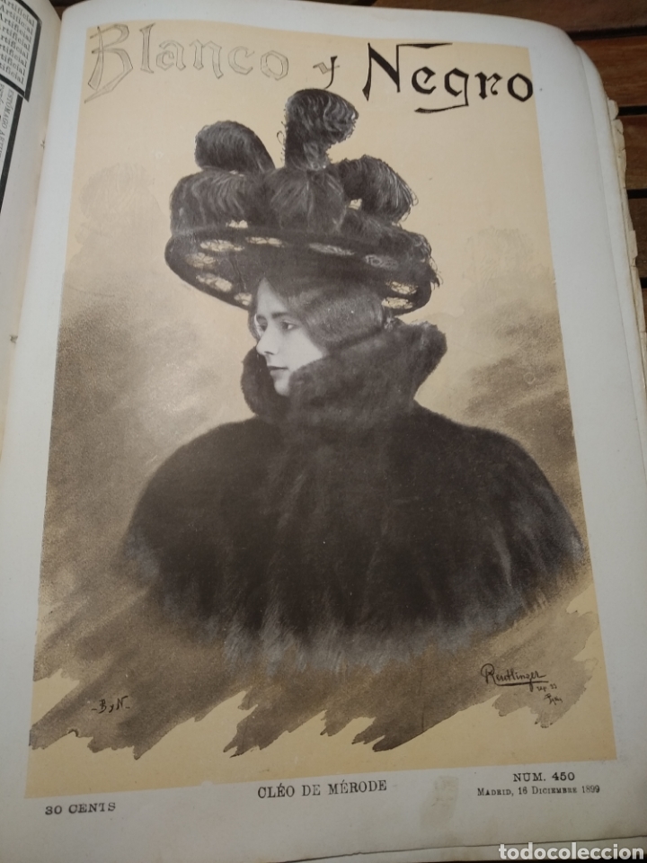Libros antiguos: Blanco y negro almanaque 1899. Revista .anuario completo. Pardo Bazán, Echegaray, Blasco Ibáñez... - Foto 7 - 303470923