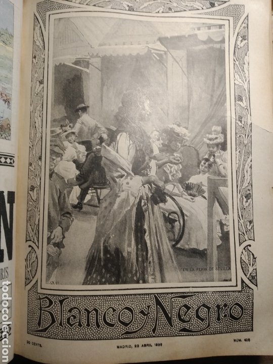Libros antiguos: Blanco y negro almanaque 1899. Revista .anuario completo. Pardo Bazán, Echegaray, Blasco Ibáñez... - Foto 62 - 303470923
