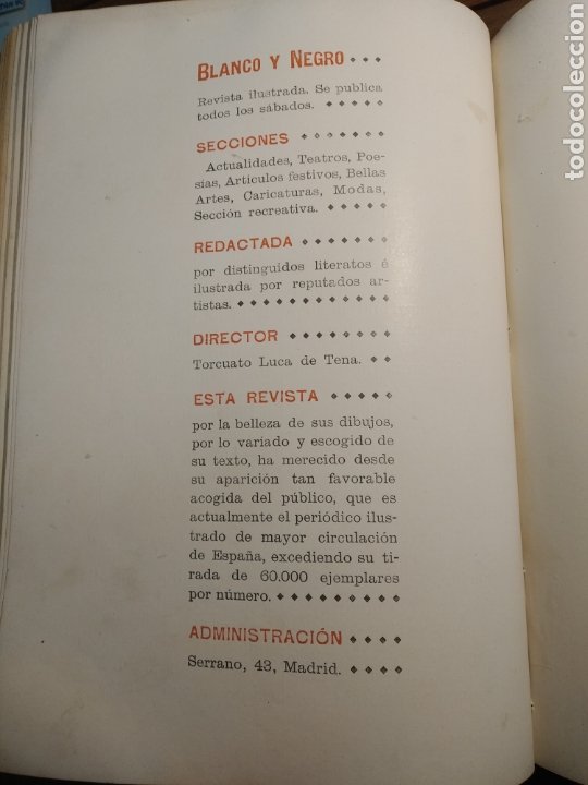 Libros antiguos: Blanco y negro almanaque 1899. Revista .anuario completo. Pardo Bazán, Echegaray, Blasco Ibáñez... - Foto 91 - 303470923