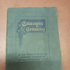 Libros antiguos: ANTIGUO LIBRO CATÁLOGO DE GRABADOS Y ESTAMPAS FRANCESAS 1907