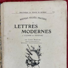 Libros antiguos: LETTRES MODERNES. USAGE DES PEINTURES. LOUIS RAMADE. N.6492. MONROCQ FRERES.
