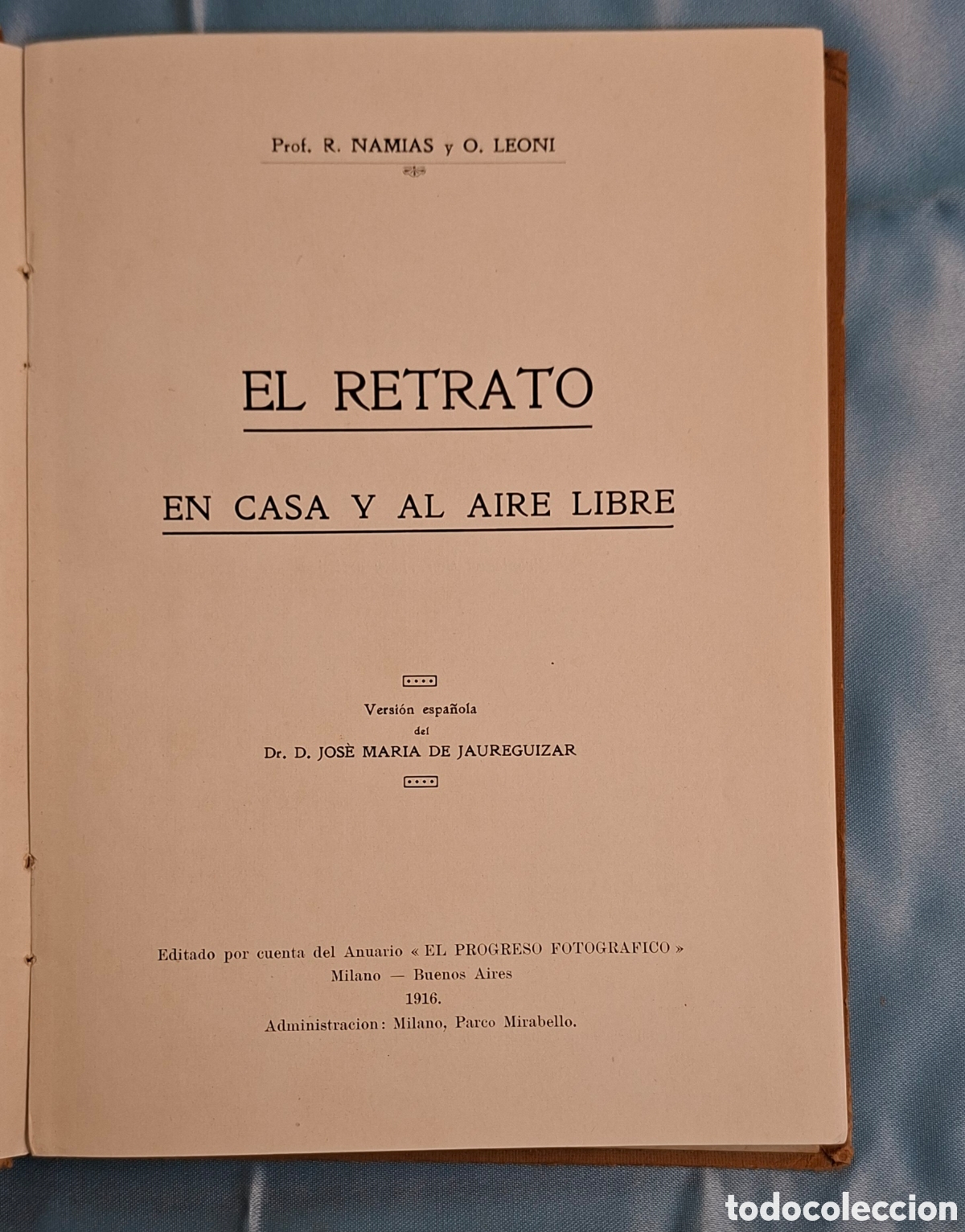 Livros antigos: El Retrato en Casa y al Aire Libre&rdquo;(1916)