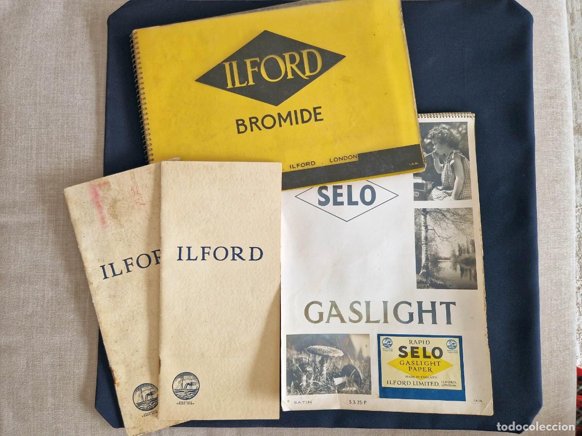 Libros antiguos: Lote Cat&aacute;logos Fotograf&iacute;a c.1930 Ilford Selo Muestrarios y Folletos Estonios 1936