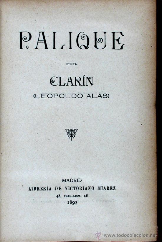 Libros antiguos: Palique. Leopoldo Alas (Clarin) - Foto 1