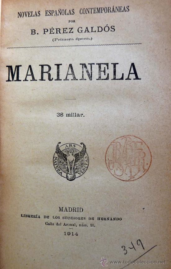 Libros antiguos: Marianela.- Benito Perez Gald&oacute;s - Foto 1