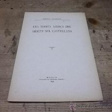 Libros antiguos: 1293.-UNA TEORIA ACERCA DEL ORIGEN DEL CASTELLANO-EMILIO ALARCOS