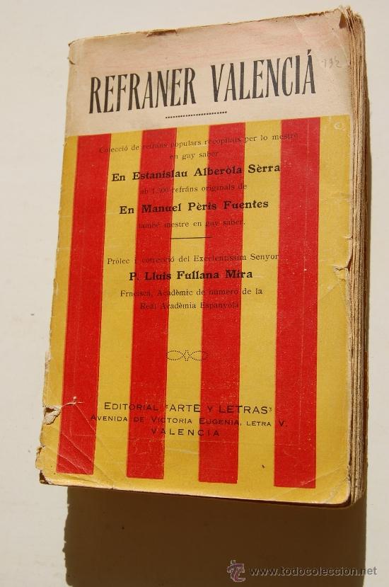 Libros antiguos: REFRANER VALENCI&Aacute; - Foto 1