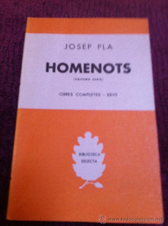Libros antiguos: HOMENOTS. Josep Pla. - Foto 1