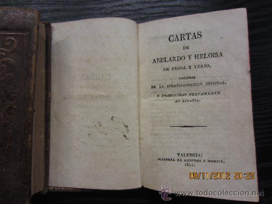 Libros antiguos: CARTAS DE ABELARDO Y HELOISA EN PROSA Y VERSO - Foto 1