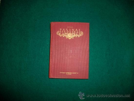 Libros antiguos: AZOR&Iacute;N P&Aacute;GINAS ESCOGIDAS CALLEJA - Foto 1