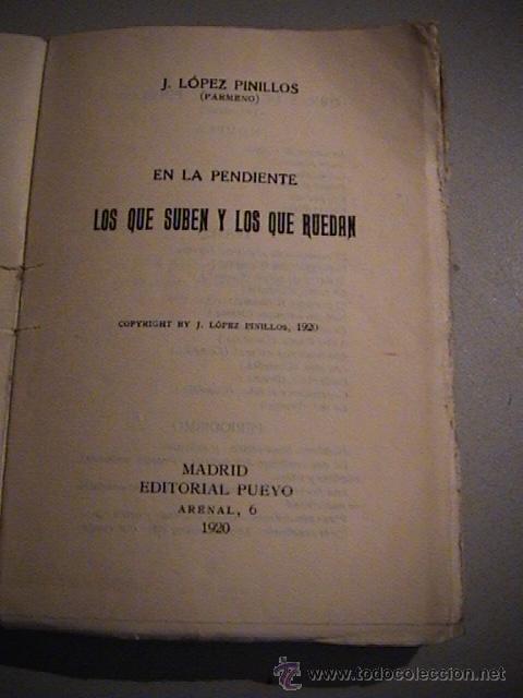 Libros antiguos: en la pendiente . los que suben y los que ruedan - Foto 2