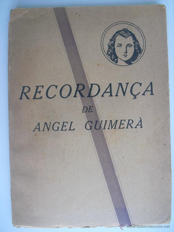 Libros antiguos: Recordan&ccedil;a de Angel Guimer&agrave;. - Foto 1