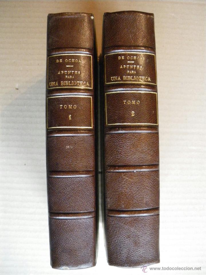 Libros antiguos: APUNTES PARA UNA BIBLIOTECA. EUGENIO DE OCHOA - Foto 1