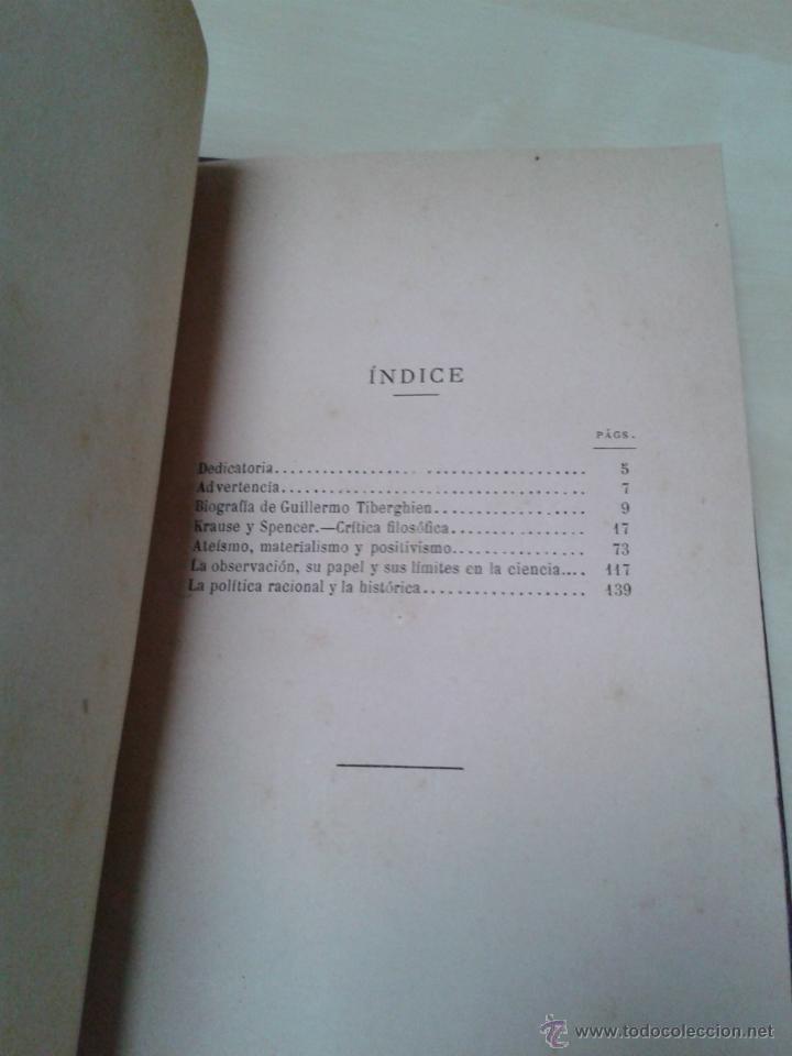 Libros antiguos: KRAUSE Y SPENCER. H. GINER DE LOS RIOS. A&Ntilde;O 1883 - Foto 8