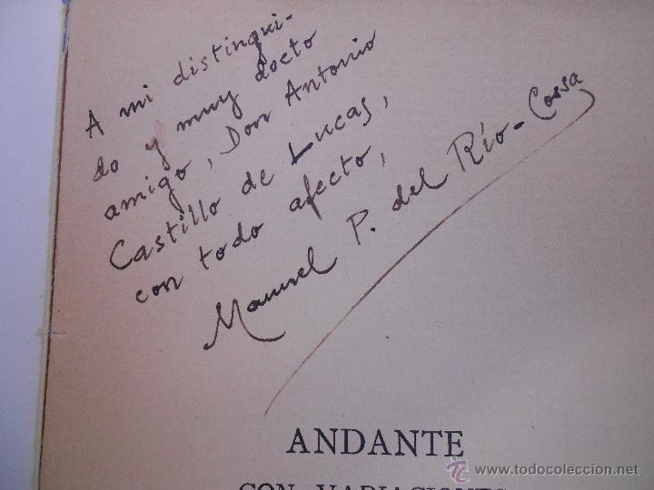 Libros antiguos: ANDANTE CON VARIACIONES - Foto 2