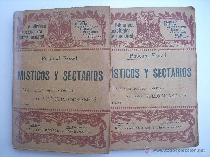 Libros antiguos: Misticos y sectarios. (2 tomos) Pascual Rossi - Foto 1