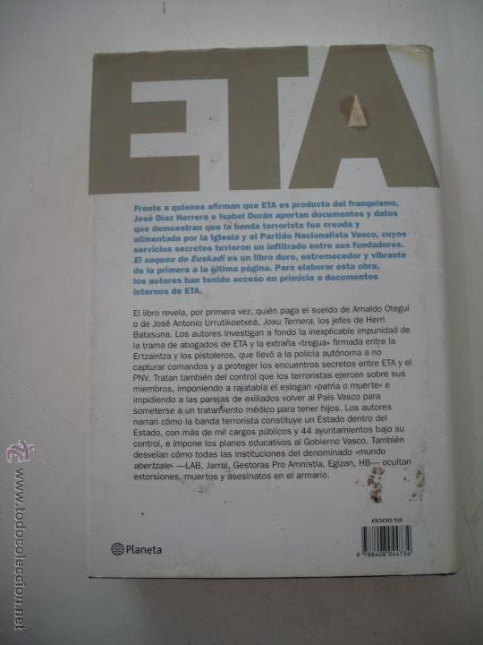 Libros antiguos: ETA EL SAQUEO DE EUSKADI - Foto 2