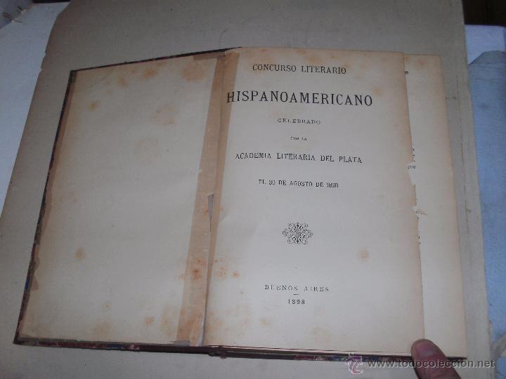 Libros antiguos: CONCURSO LITERARIO HISPANOAMERICANO - - Foto 1
