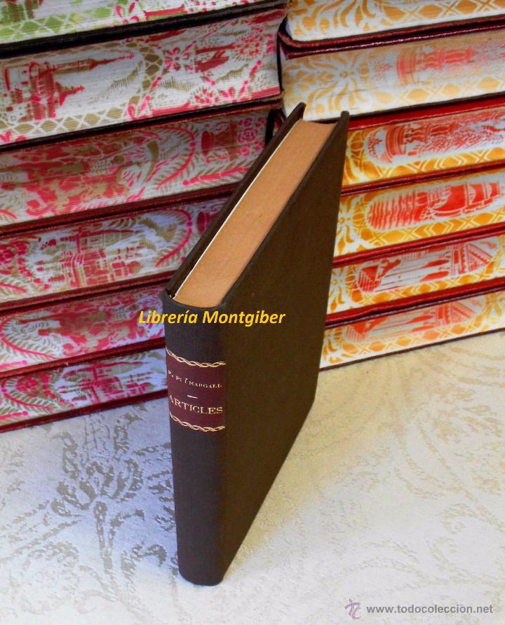 Libros antiguos: ARTICLES  .  Autor :  Pi i Margall, F. - Foto 2