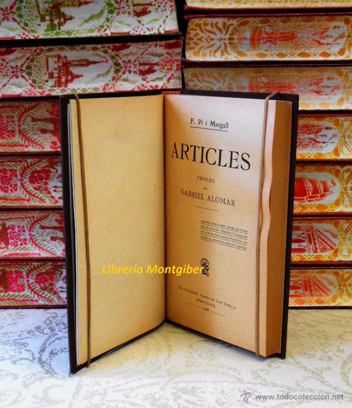 Libros antiguos: ARTICLES  .  Autor :  Pi i Margall, F. - Foto 5