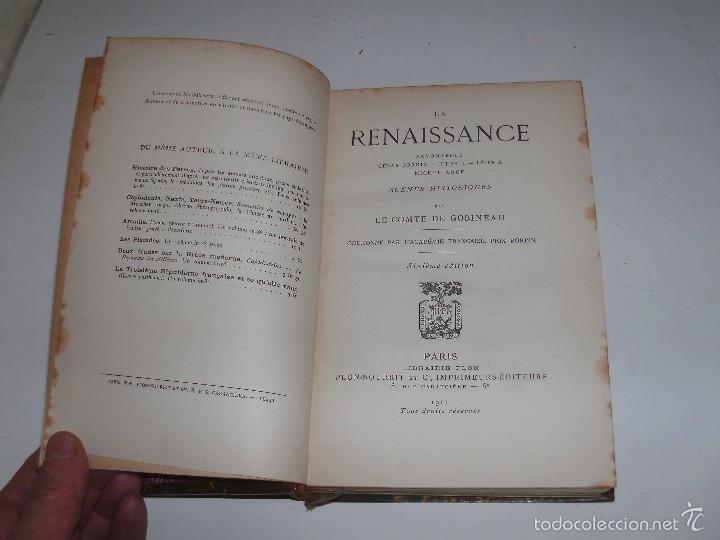 Libros antiguos: LA RENAISSANCE - LE COMTE DE GOBINEAU - Foto 1