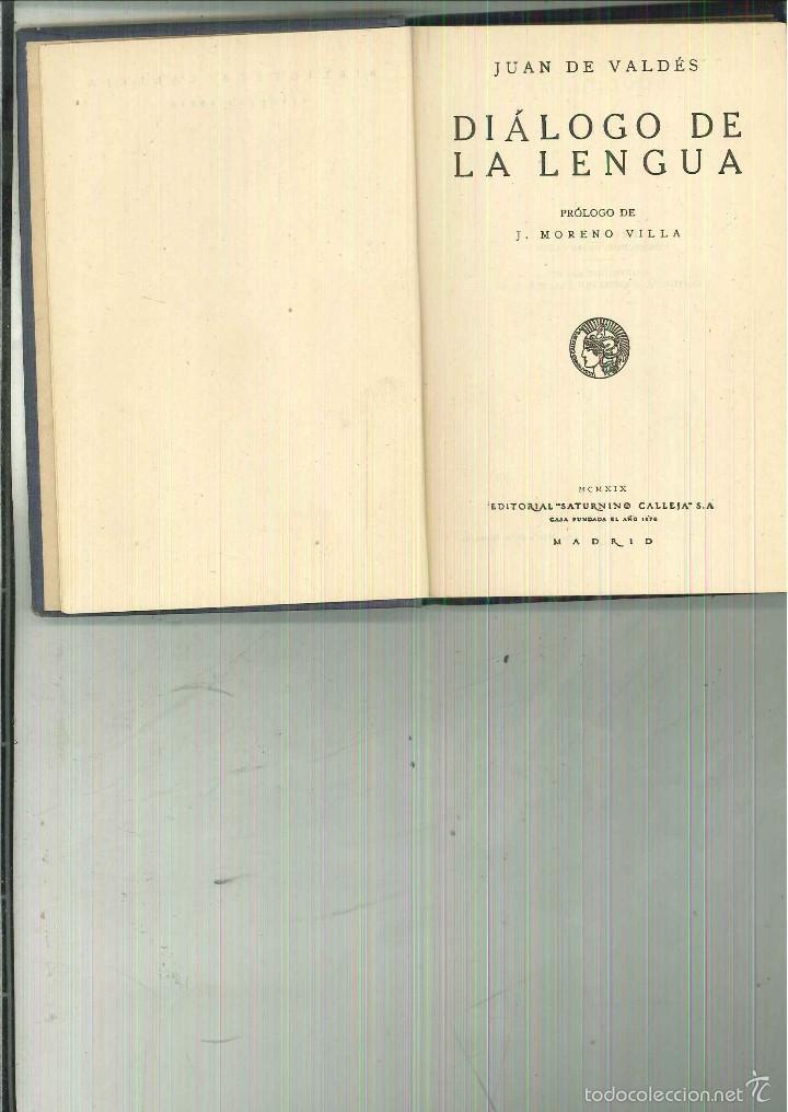 Libros antiguos: DI&Aacute;LOGOS DE LA LENGUA. Juan de Vald&eacute;s - Foto 1
