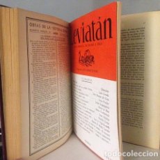 Libros antiguos: LEVIATÁN. REVISTA MENSUAL DE HECHOS IDEAS. AÑO 1934 COMPLETO. 8 PRIMEROS NÚMEROS. . Lote 61705616
