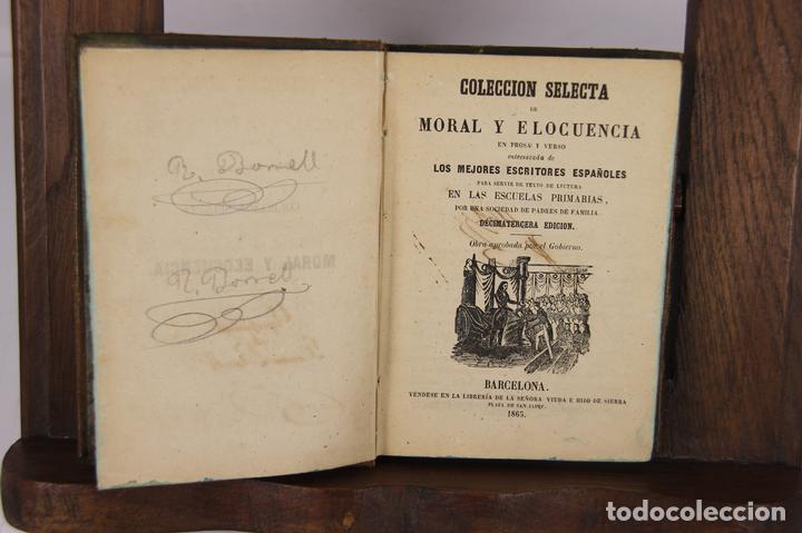 Antiquarische B&uuml;cher: 4901- COLECCION SELECTA DE MORAL Y ELOCUENCIA. VV.AA. IMP. HIJO DE SIERRA. 1865.
