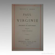 Libros antiguos: BERNARDIN DE SAINT PIERRE - PAUL ET VIRGINIE - 1877. Lote 54240272