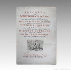 Libros antiguos: VARIOS AUTORES - ÁLBUM POÉTICO DEL CONDE SODERINI - 1753. Lote 54240333