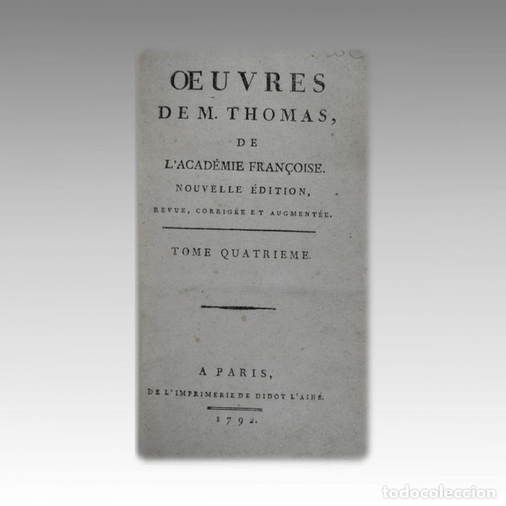 Libros antiguos: M. THOMAS - OBRAS COMPLETAS - 1792 - Foto 1