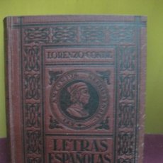 Libros antiguos: LETRAS ESPAÑOLAS. Hª ILUSTRADA DE LA LITERATURA ESPAÑOLA. LORENZO CONDE. EDICIONES HYMSA 1936.