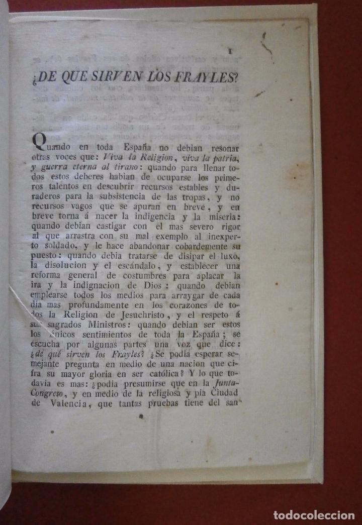 Libros antiguos: De que sirven los frayles? - Foto 1