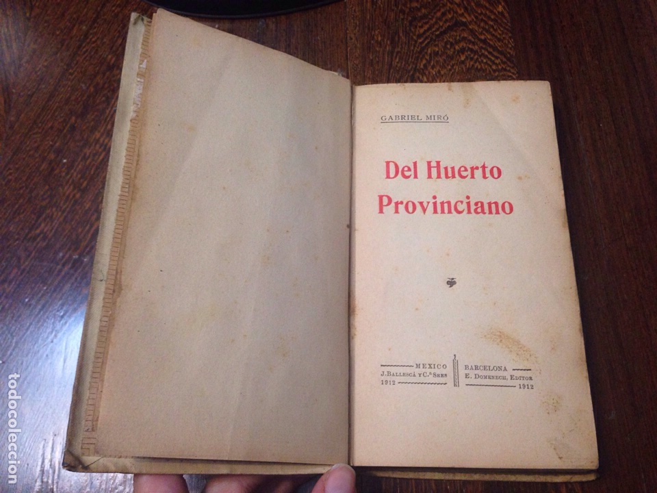 Libros antiguos: Libro Del huerto provinciano. Gabriel Mir&oacute; - Foto 5