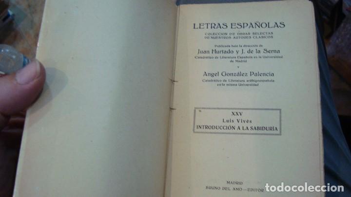 Libros antiguos: INTRODUCCI&Oacute;N A LA SABIDUR&Iacute;A. Luis Vives - Foto 2