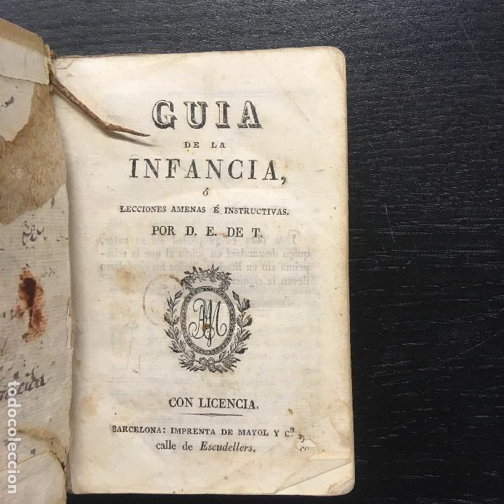 Libros antiguos: GUIA DE LA INFANCIA O LECCIONES AMENAS E INSTRUCTIVAS, D. E. DE T - Foto 1
